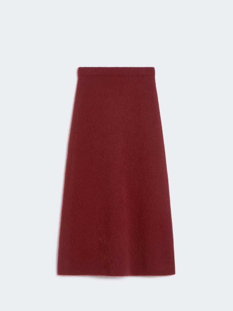Gonna in filato di cachemire stretch - LAMPONE - Max Mara