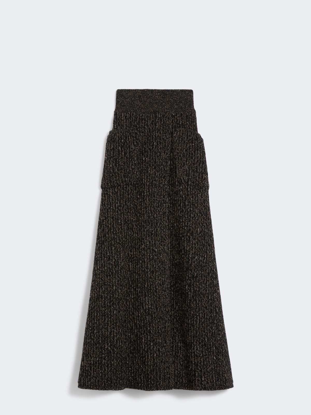 Ribbed wool and cashmere flared skirt - CAMEL - Max Mara - 9