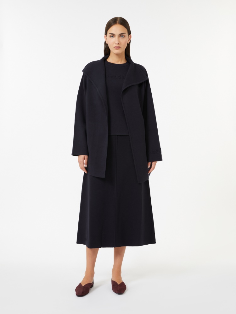 Viscose and wool jacket - NAVY - Max Mara