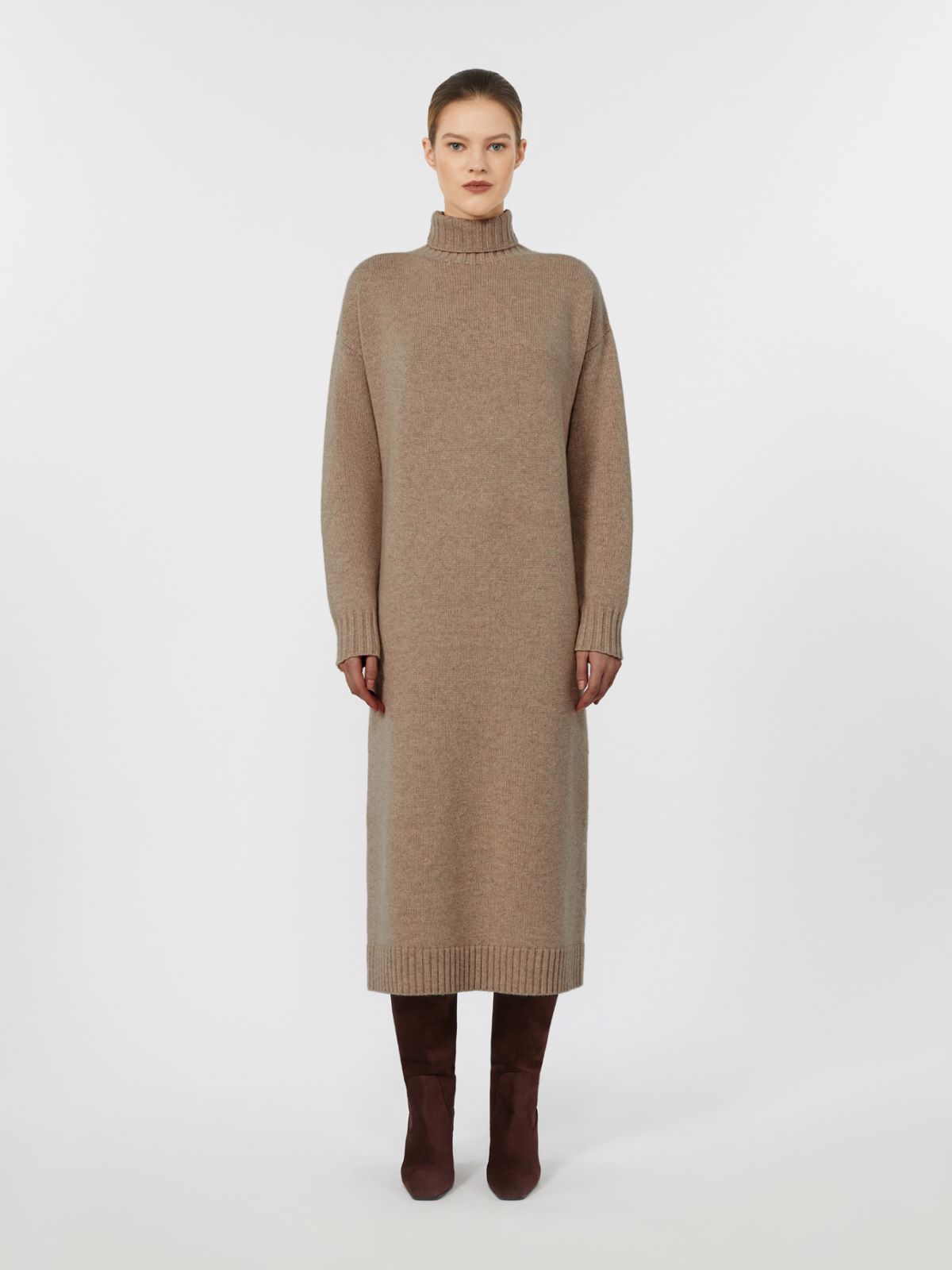 Sukienka z golfem z kaszmiru - WIELBŁĄDZI - Max Mara - 2