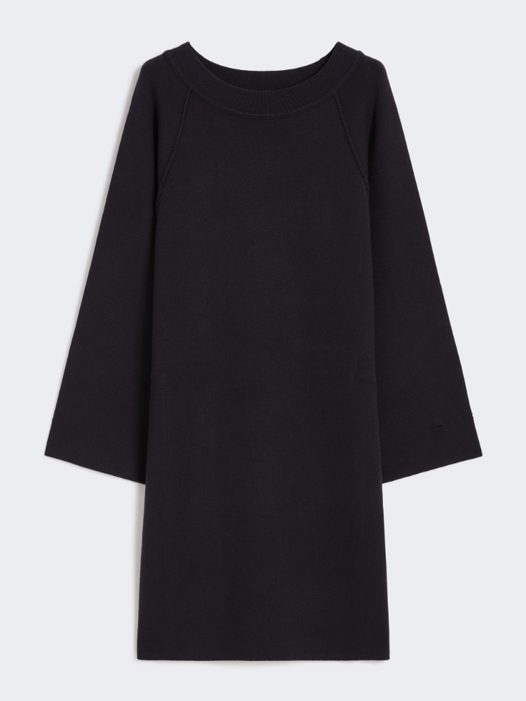 Viscose and wool yarn dress - NAVY - Max Mara