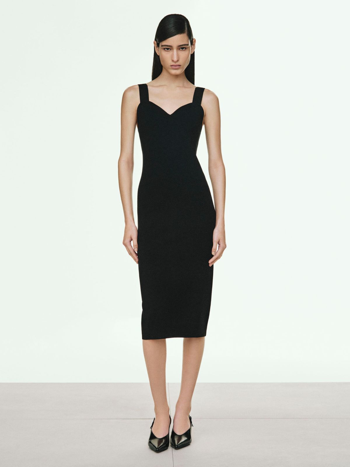 Viscose sheath dress - BLACK - Max Mara