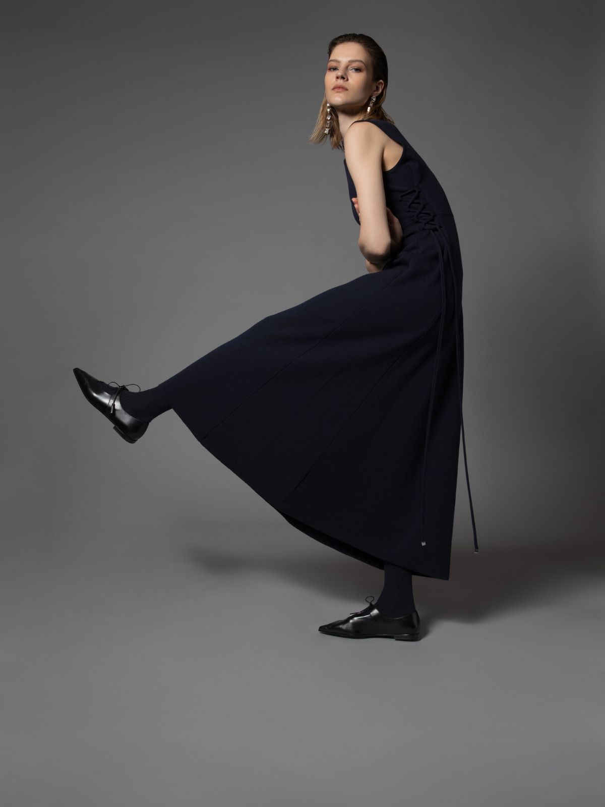 Vestido sin mangas de lana - AZUL MARINO - Max Mara