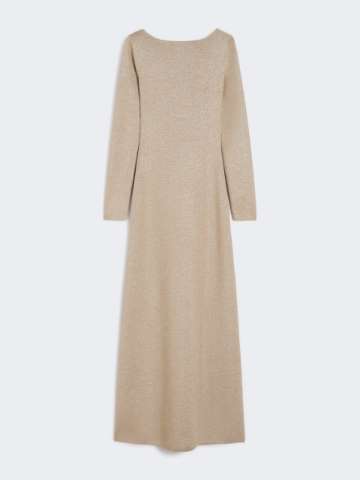 【送料&関税込】Max Mara Sansone V-neck Long-sleeved Dress Max Mara Sansone V-Neck Long-Sleeved Dress in Brown | Lyst