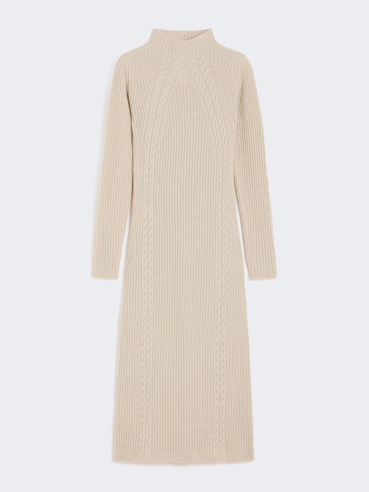 Wool and cashmere slim-fit dress - BEIGE - Max Mara - 9