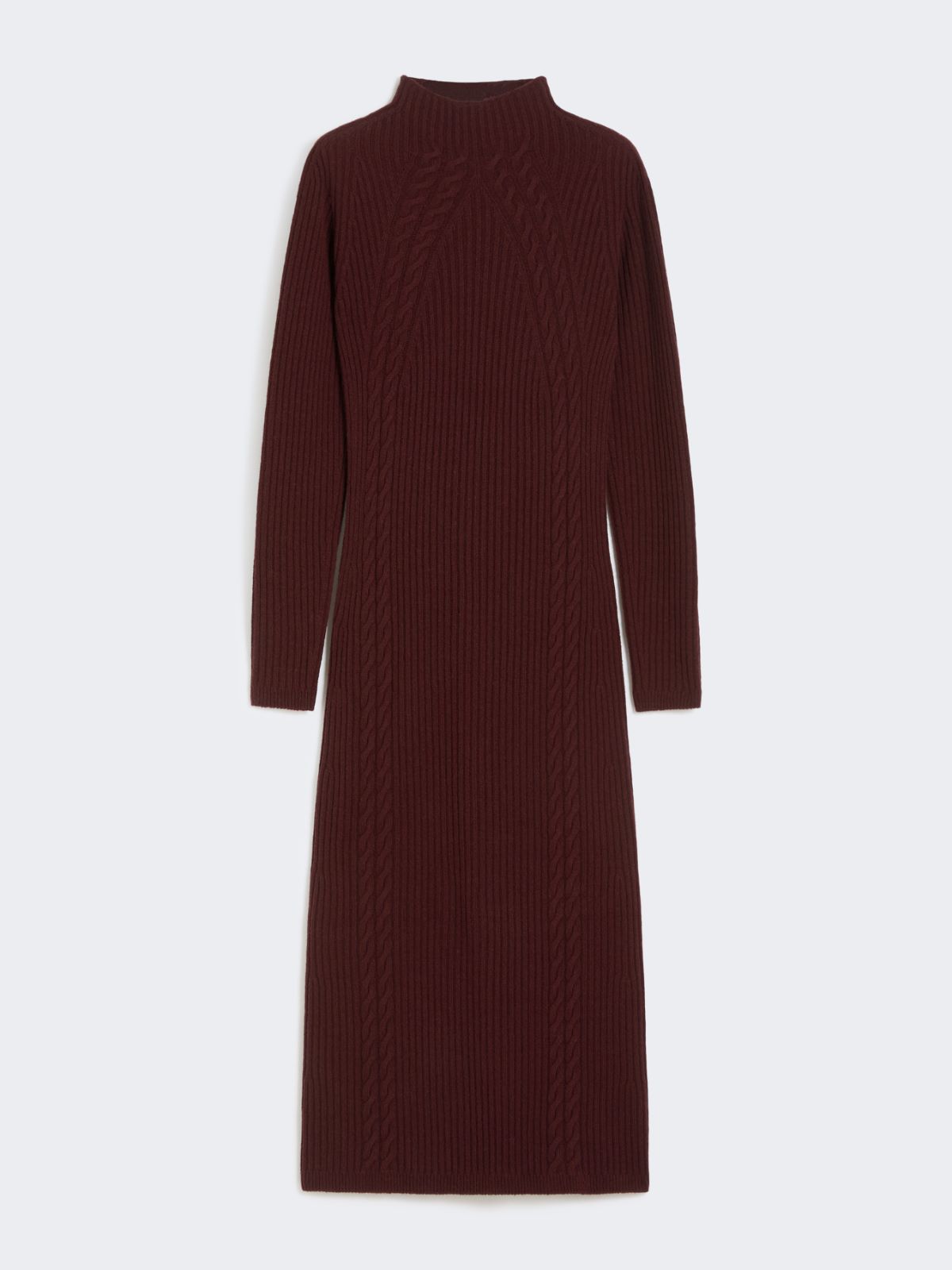 Wool and cashmere slim-fit dress - CHERRY - Max Mara - 9