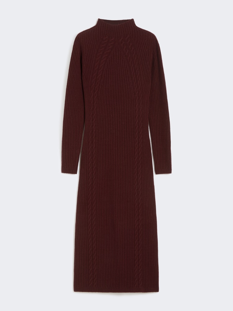 Wool and cashmere slim-fit dress - CHERRY - Max Mara