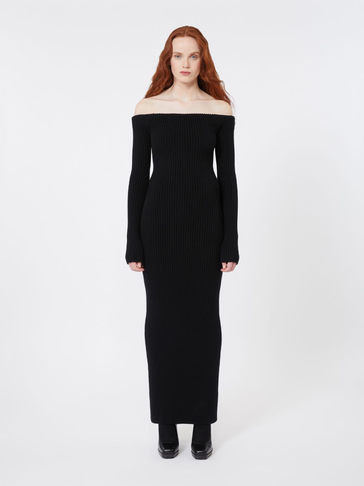 Wool and cashmere sheath dress - BLACK - Max Mara - 2