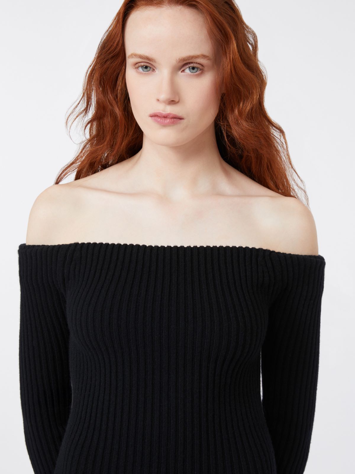 Wool and cashmere sheath dress - BLACK - Max Mara - 4