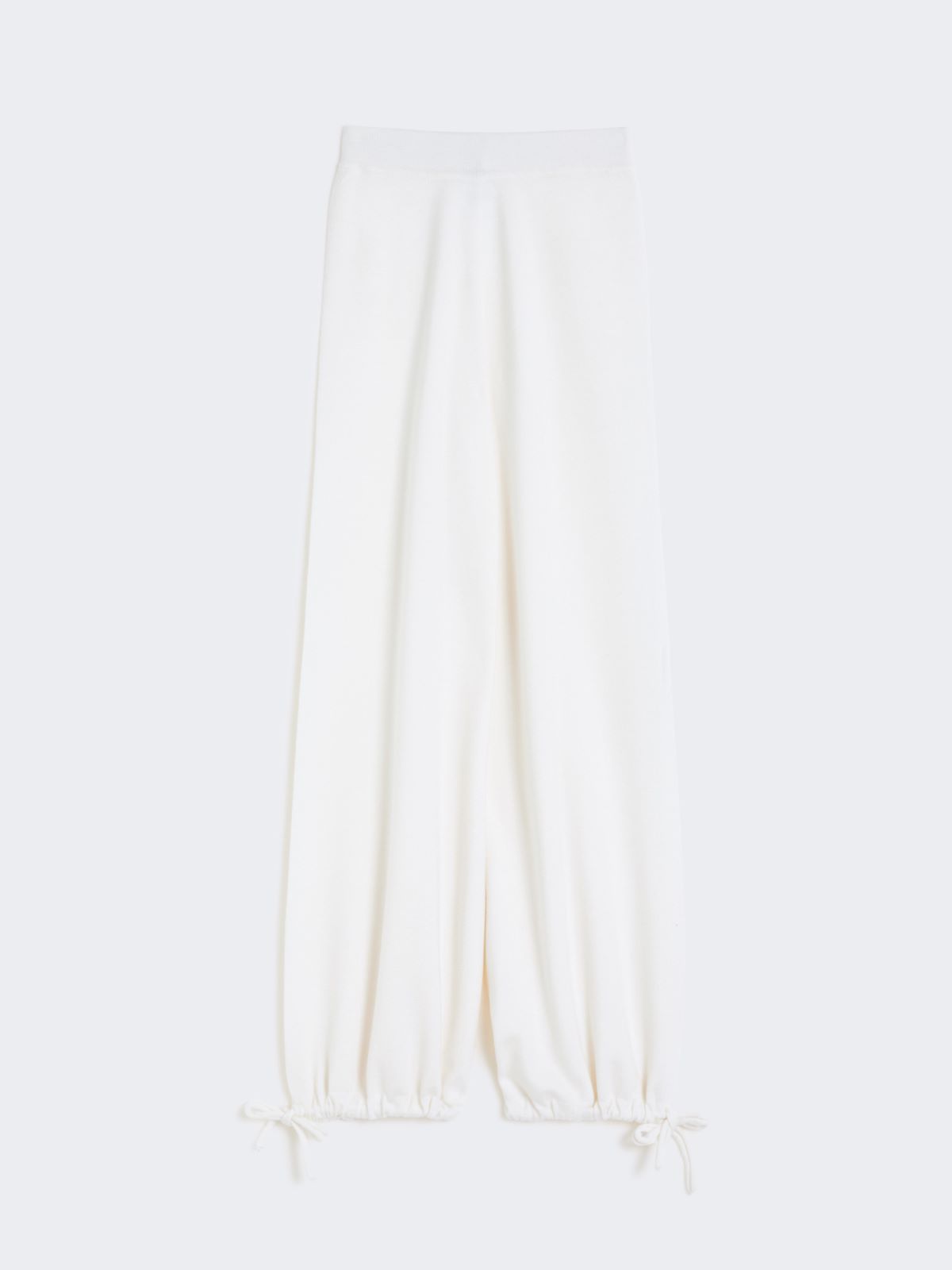 Wool yarn trousers - WHITE - Max Mara - 9