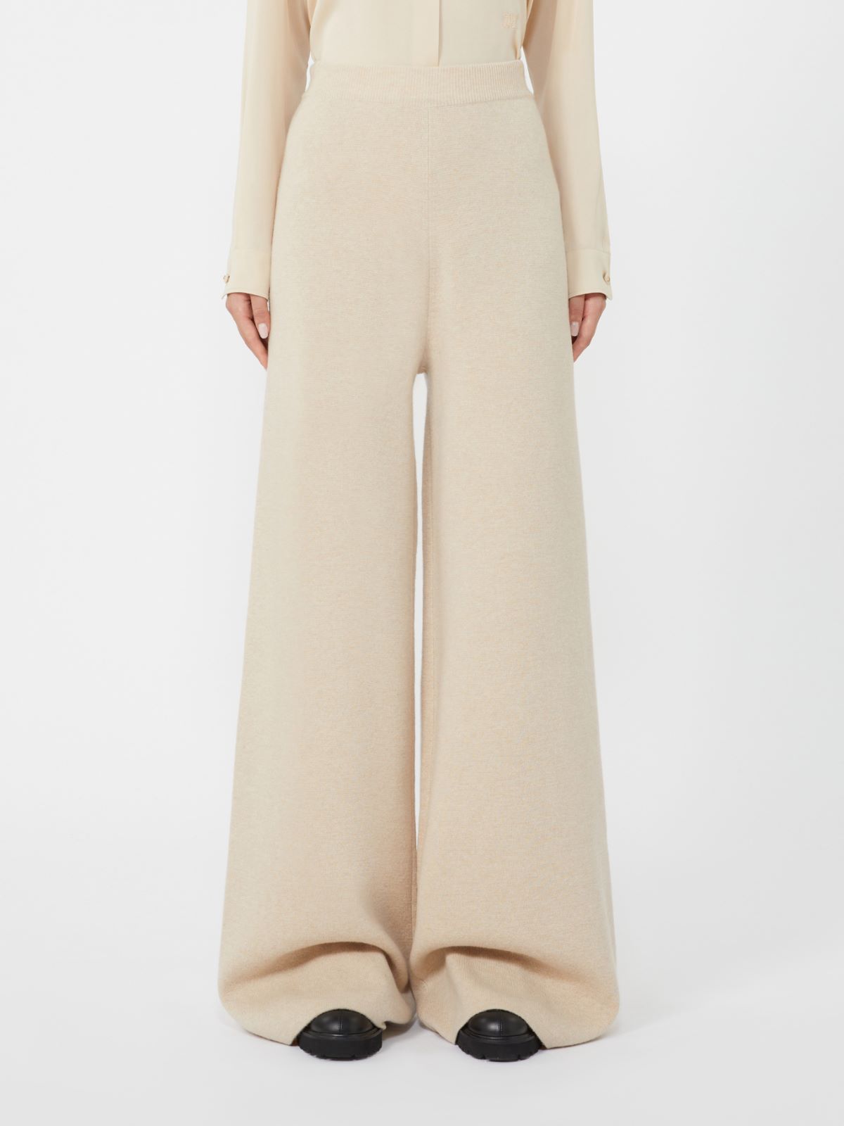 Wool and cashmere trousers - BEIGE - Max Mara - 2