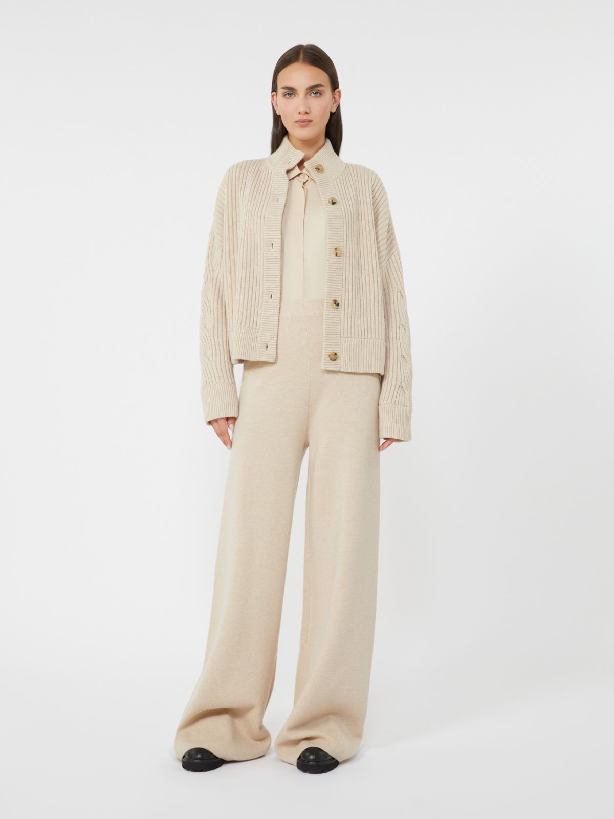 Wool and cashmere trousers - BEIGE - Max Mara