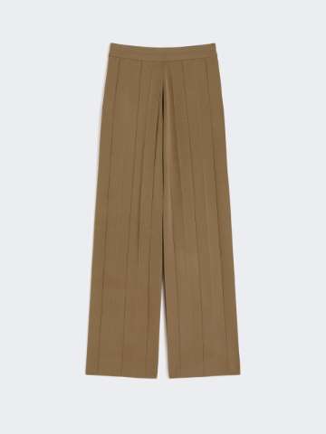 パンツ MAX MARA Women Straight Pants 2411131044600 PANTEON001 Brown Max Mara Studio Marusca Belted Wool High-Rise Straight-Leg