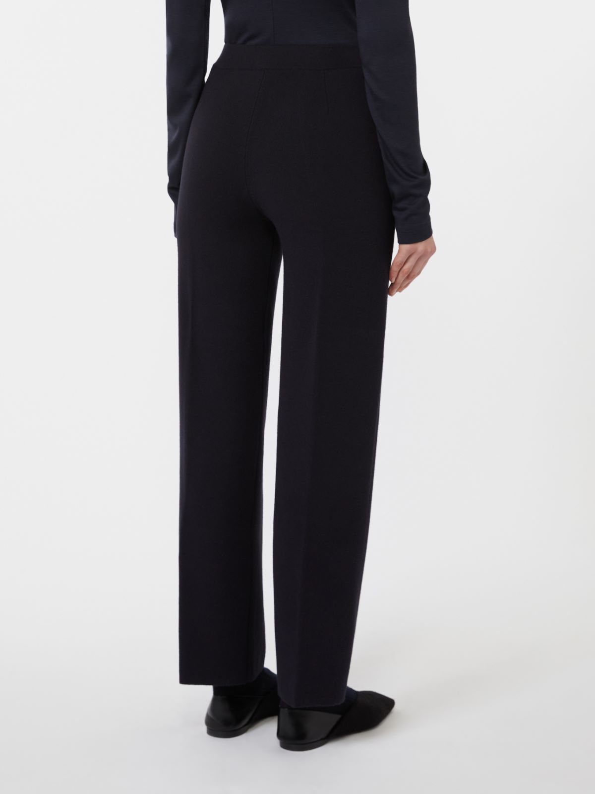 Viscose and wool trousers - NAVY - Max Mara - 3