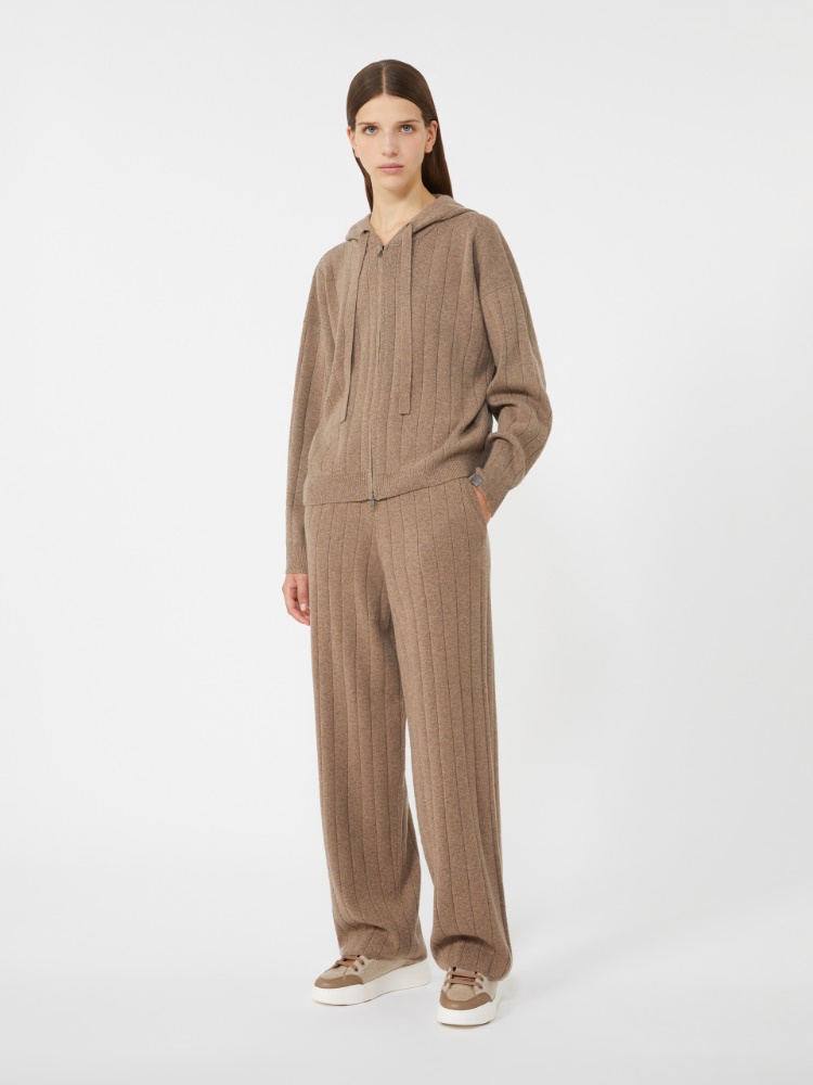 [ハルディン] ピュア カシミヤ ニット ジョガー パンツ - CAMEL - Max Mara