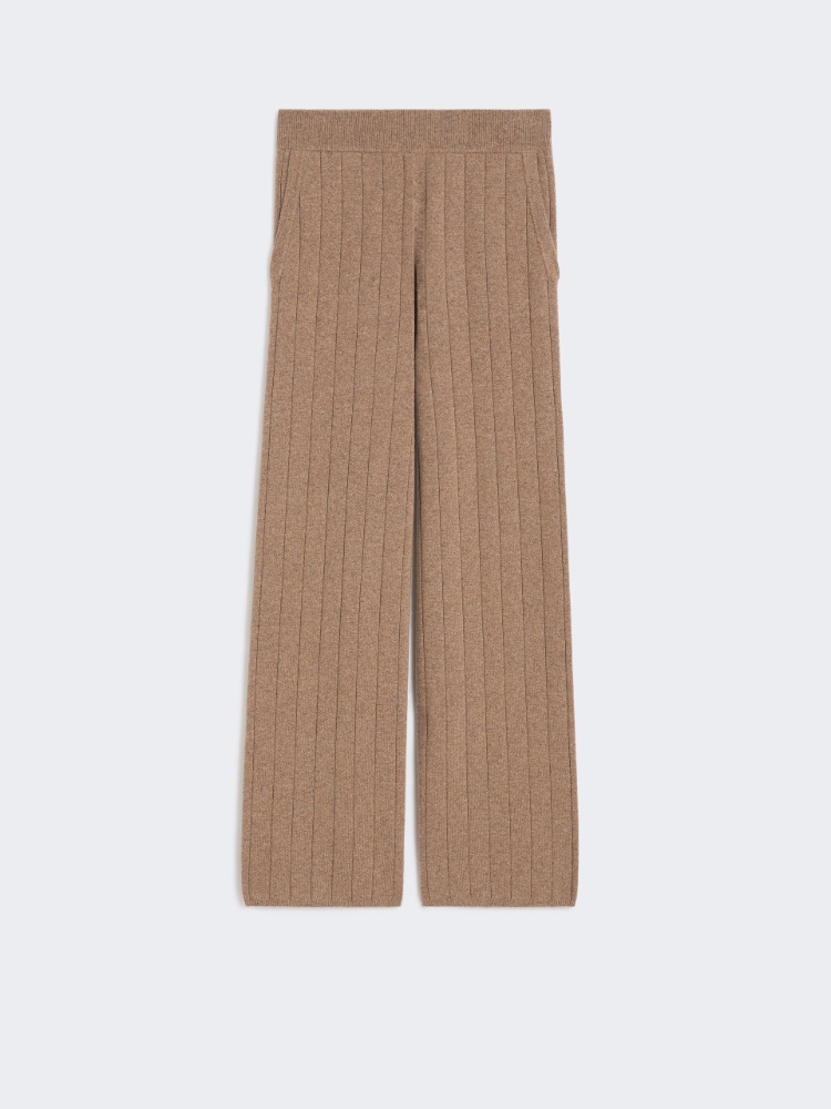 [ハルディン] ピュア カシミヤ ニット ジョガー パンツ - CAMEL - Max Mara