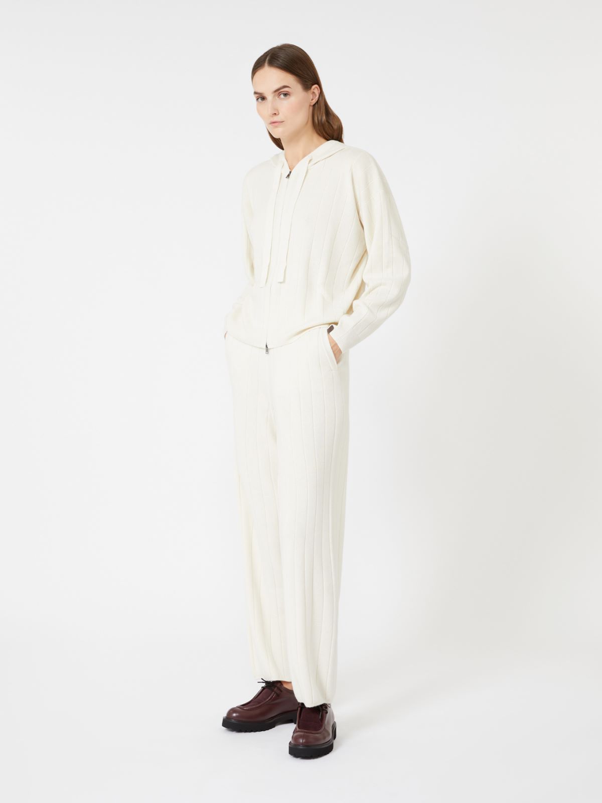 Cashmere jogging trousers - WHITE - Max Mara - 9