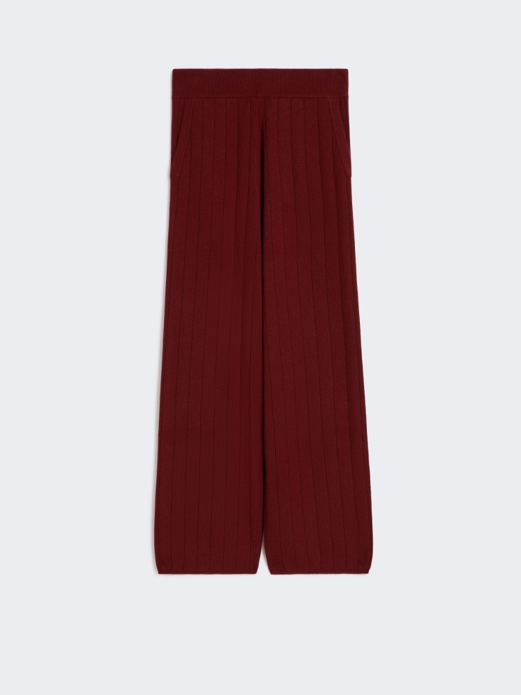 [ハルディン] ピュア カシミヤ ニット ジョガー パンツ - RASPBERRY - Max Mara