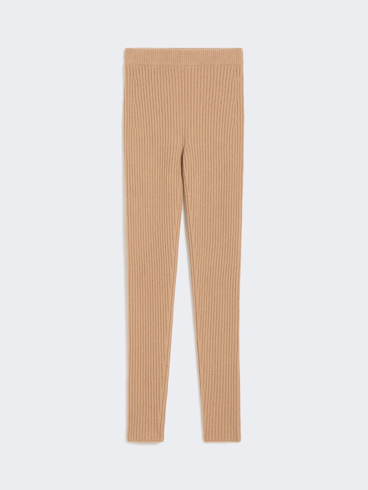 Wool and cashmere knit leggings - CAMEL - Max Mara - 8