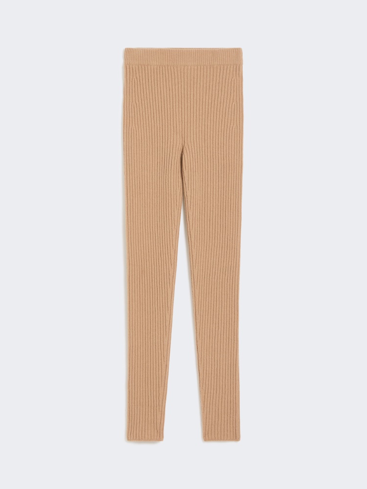 Legging en fil de laine et cachemire - POIL DE CHAMEAU - Max Mara