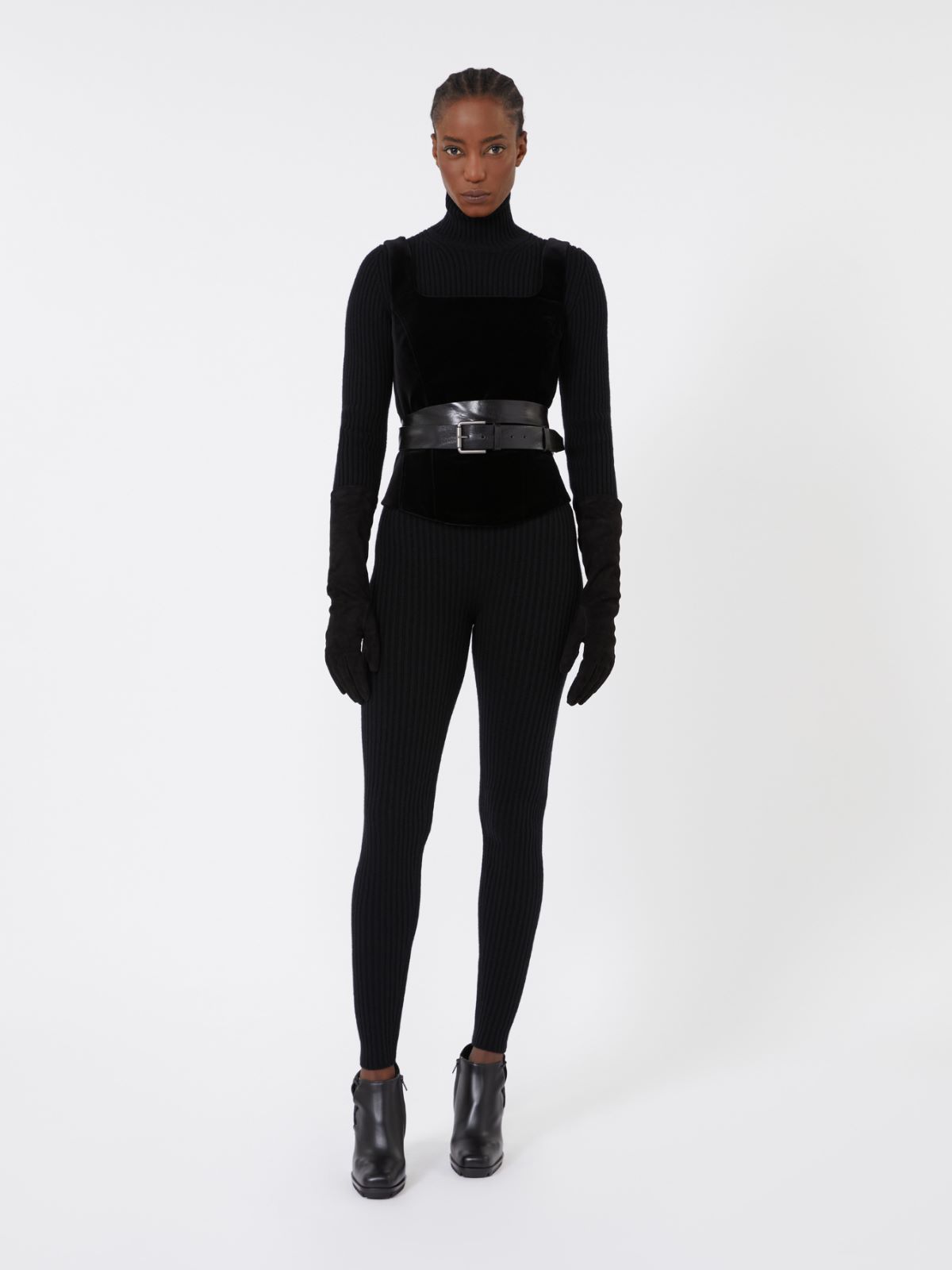 Leggings aus Wolle und Kaschmir - SCHWARZ - Max Mara