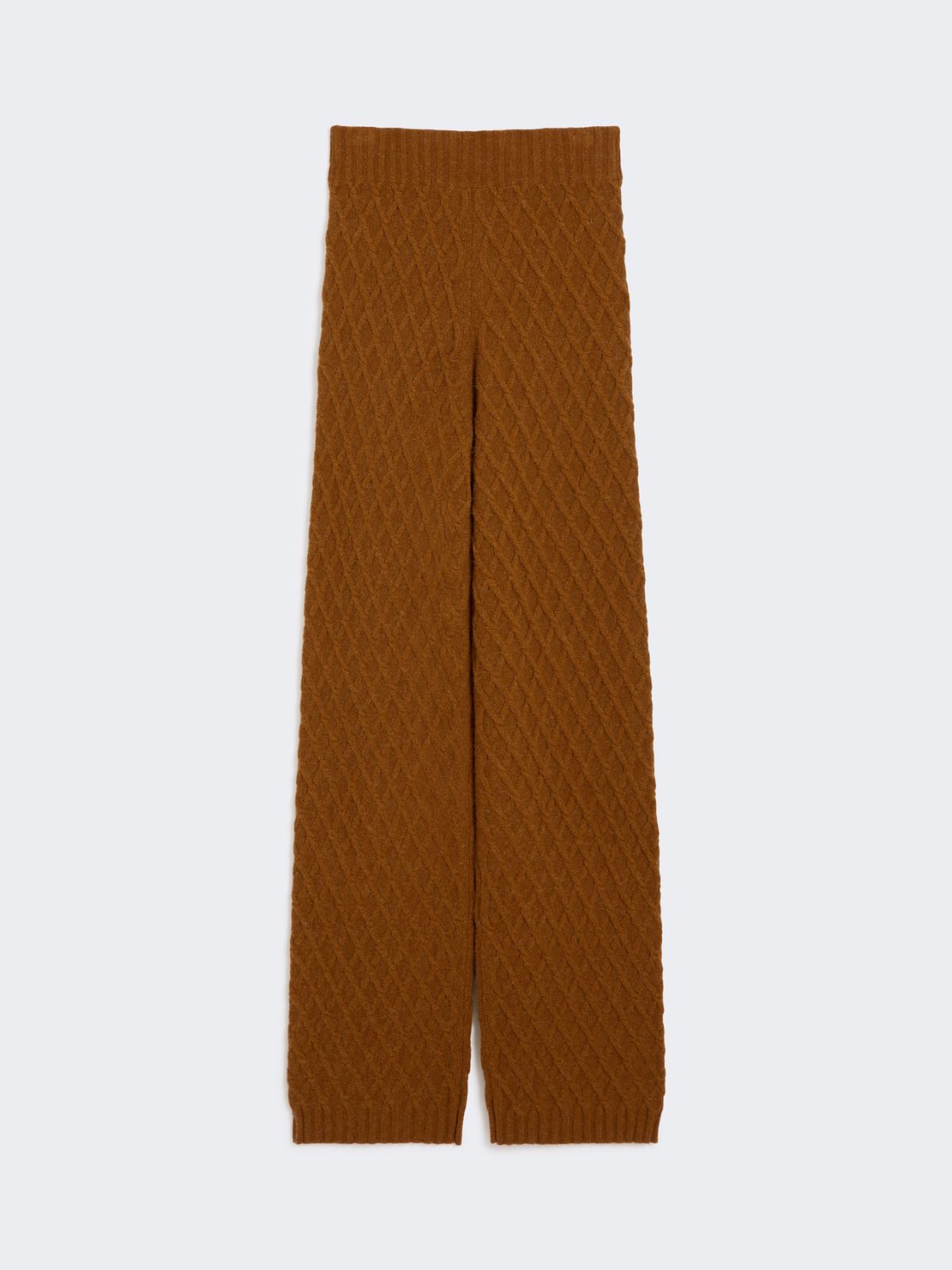 Dzianinowe spodnie z wełny wielbłądziej - CEGLANY - Max Mara - 9