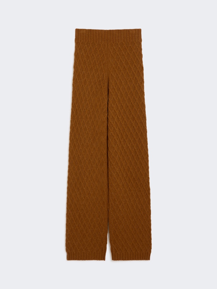 Long, camel-yarn trousers - TERRA COTTA - Max Mara