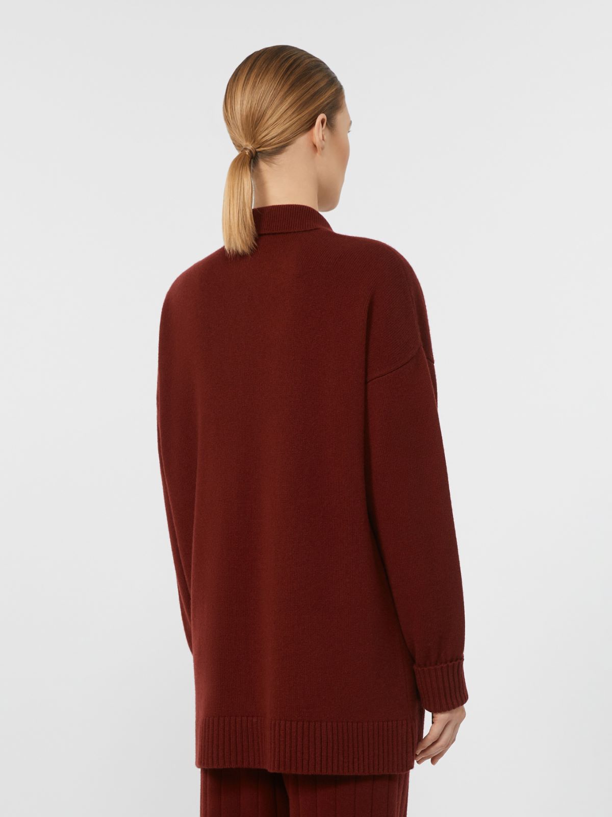 Wool and cashmere shirt jacket - RASPBERRY - Max Mara - 3