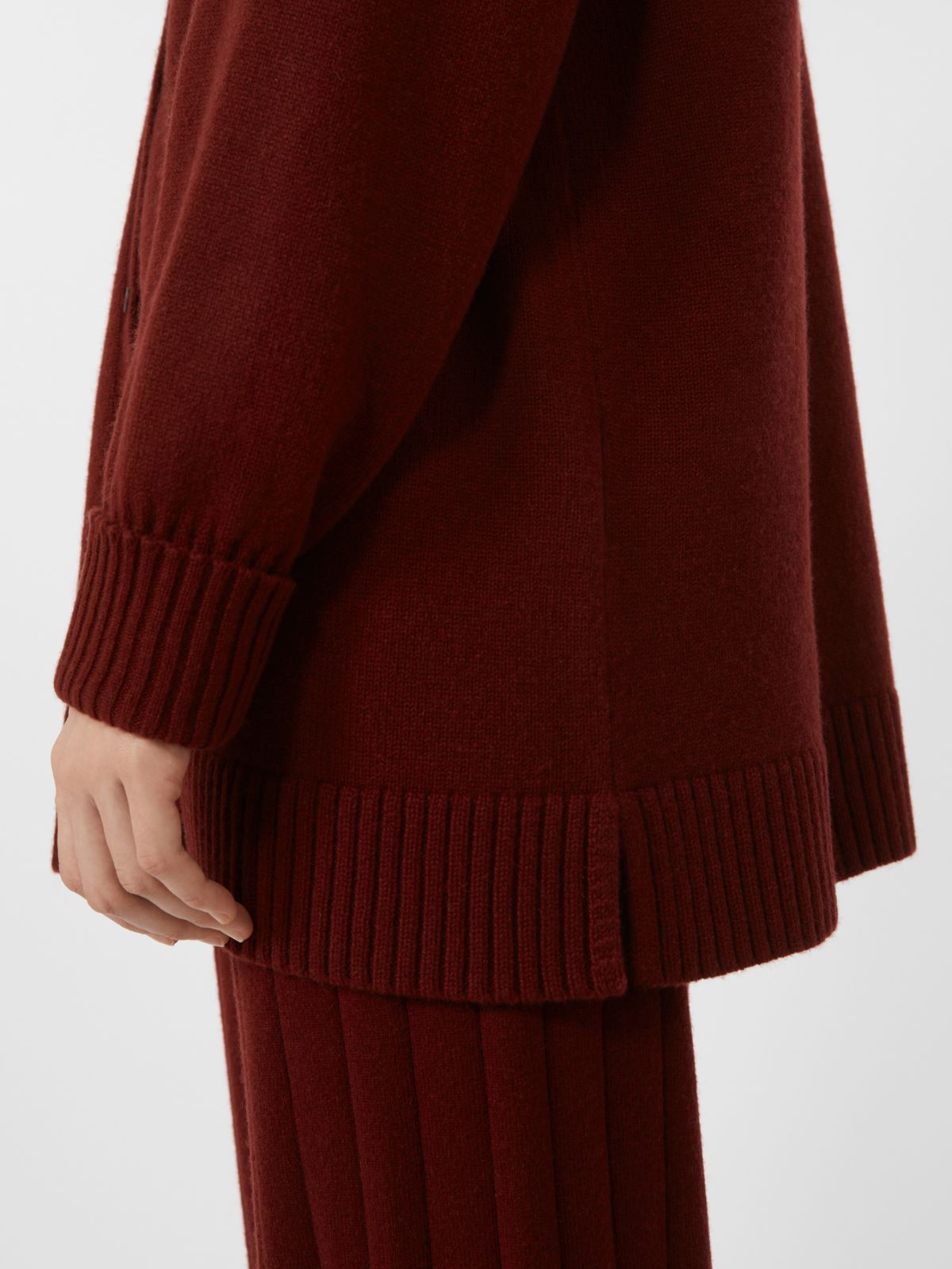 Wool and cashmere shirt jacket - RASPBERRY - Max Mara - 4
