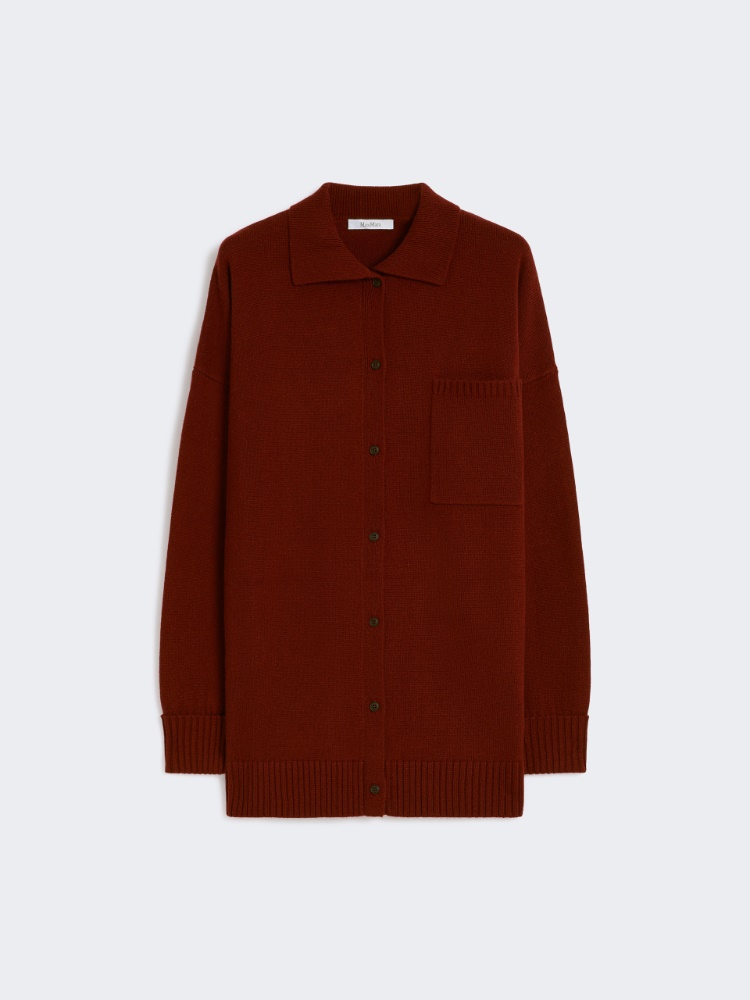Hemdjacke aus Wolle und Kaschmir - HIMBEERE - Max Mara