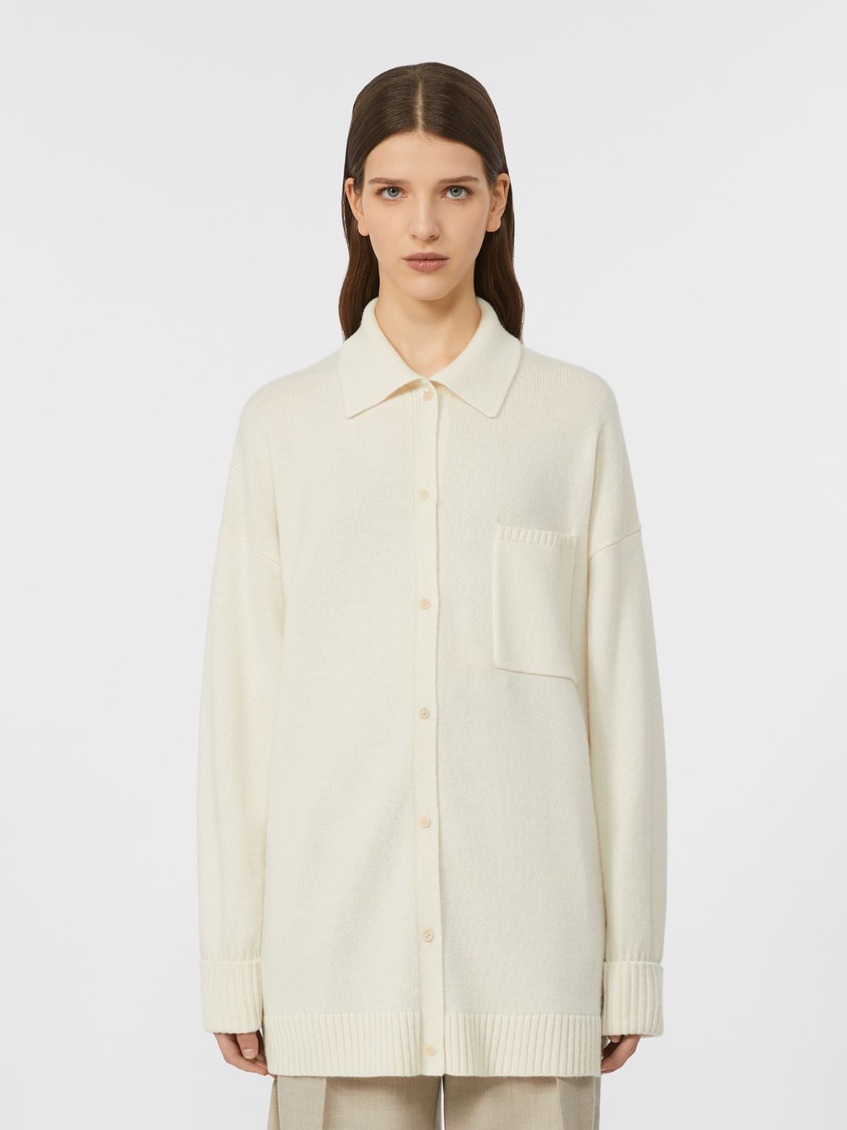 Giacca camicia in lana e cachemire - BIANCO - Max Mara - 2