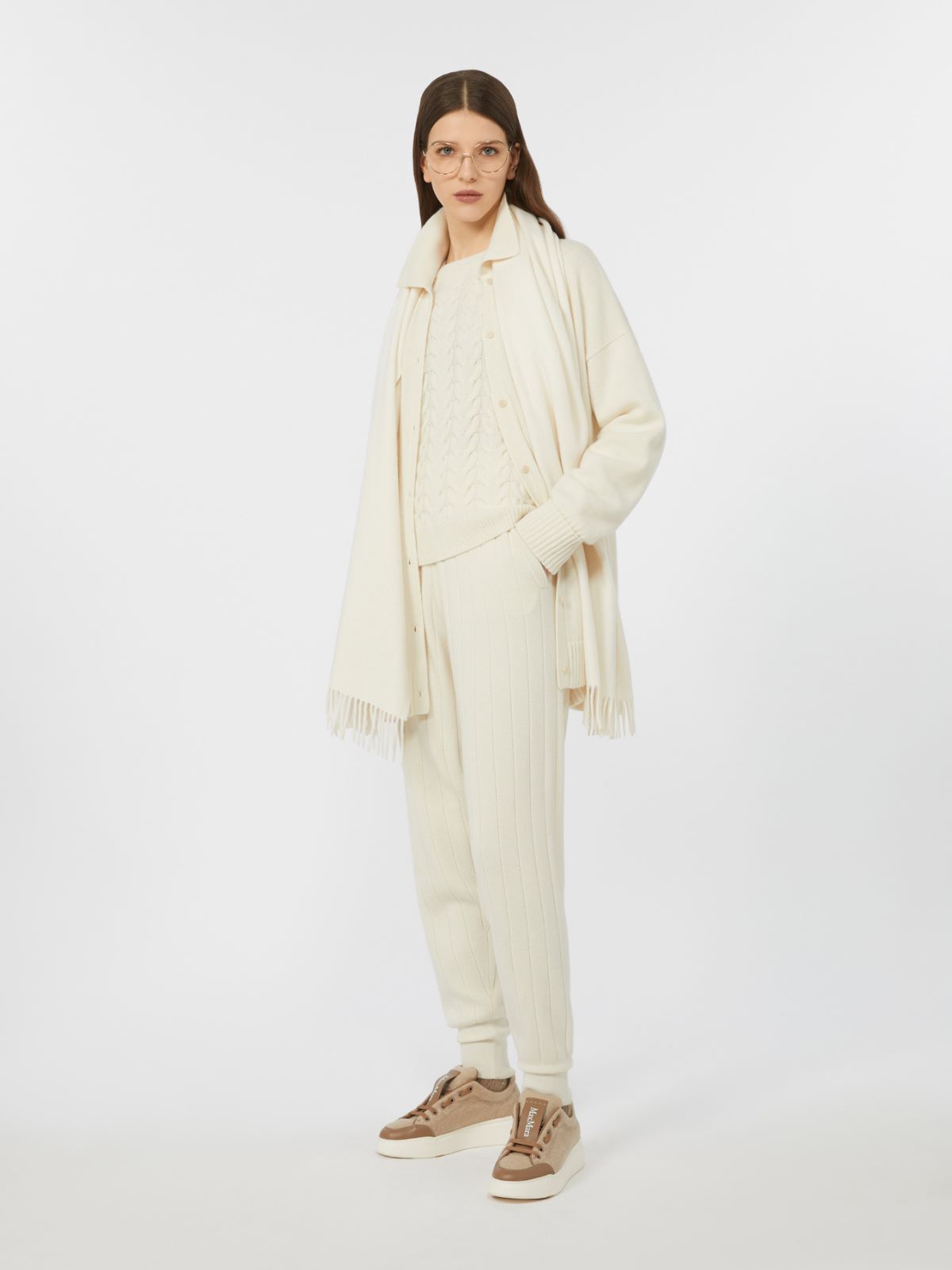 Giacca camicia in lana e cachemire - BIANCO - Max Mara