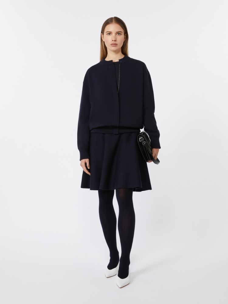 Fabric-stitch wool cardigan - ULTRAMARINE - Max Mara