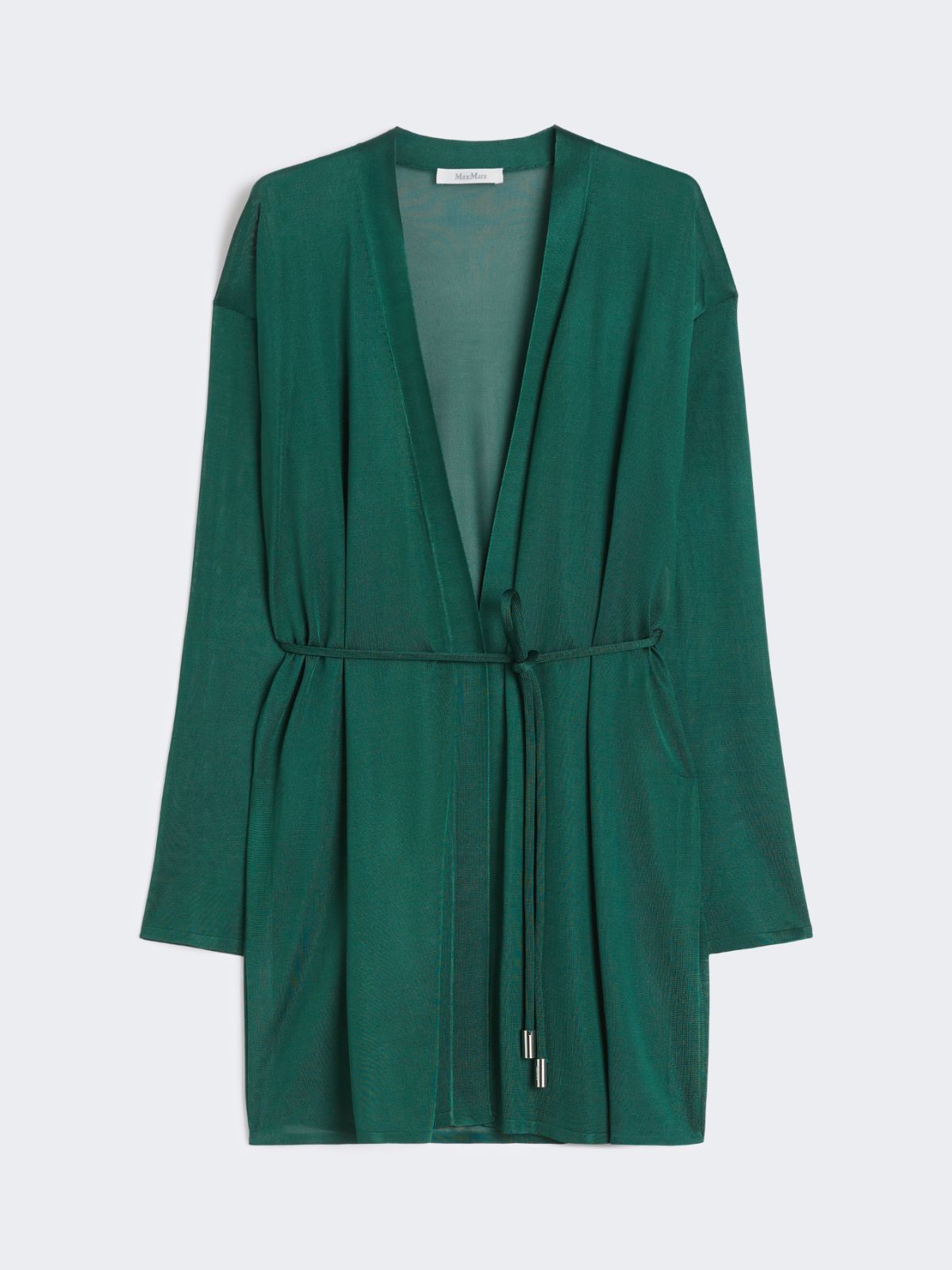 Viscose yarn wrap cardigan - EMERALD - Max Mara - 8