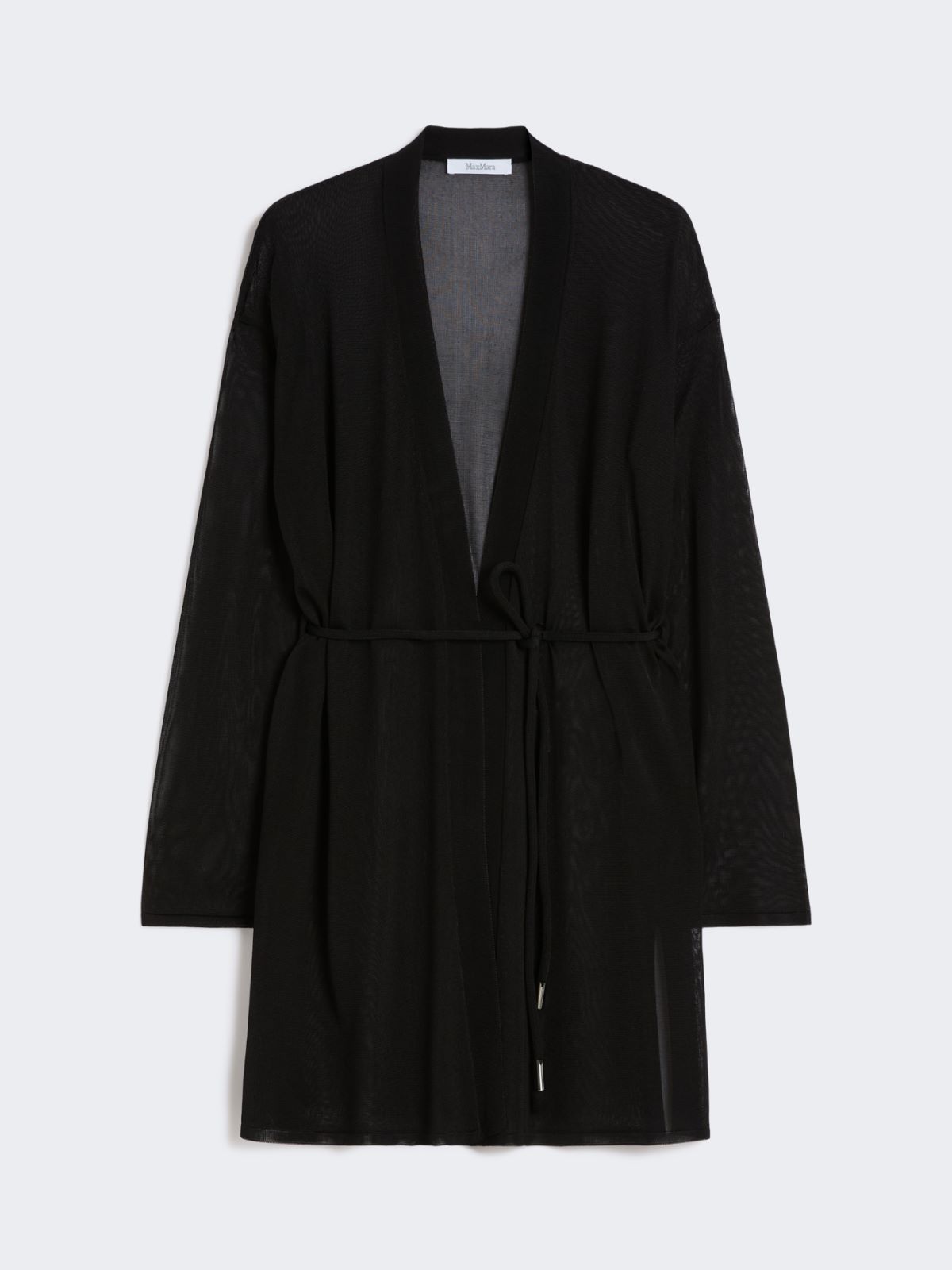 Viscose yarn wrap cardigan - BLACK - Max Mara - 8