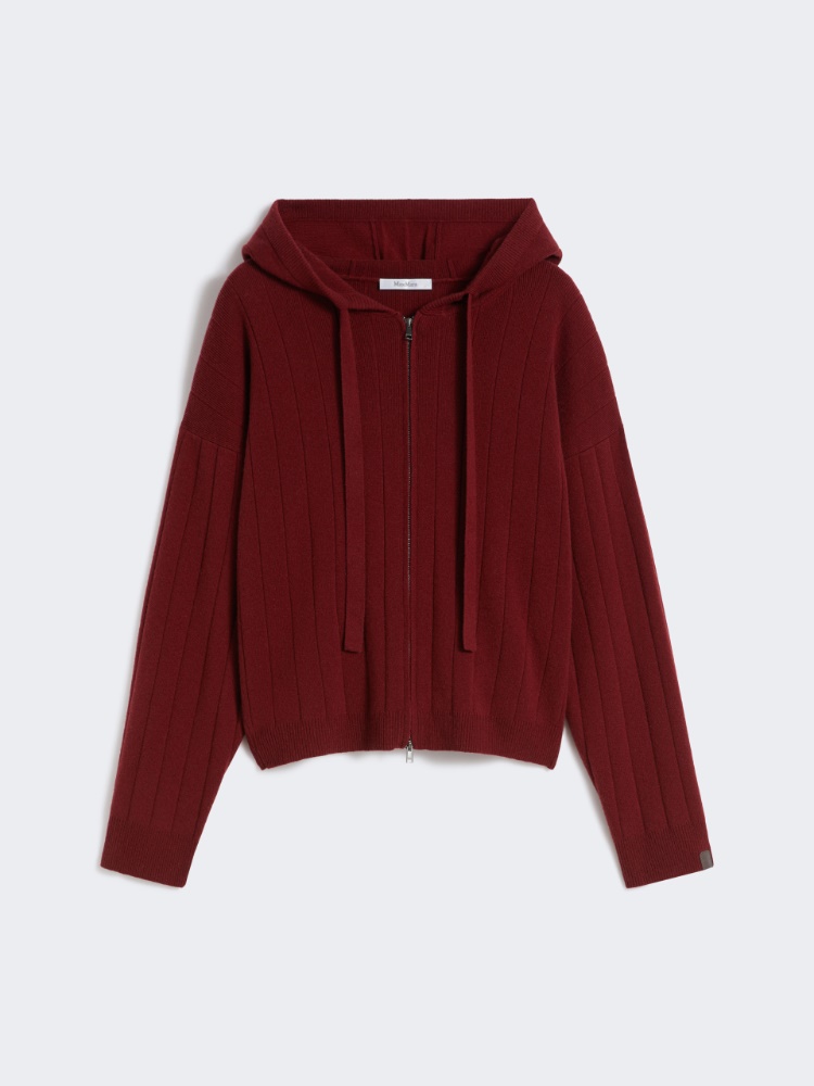 Kardigan z przędzy kaszmirowej - MALINOWY - Max Mara