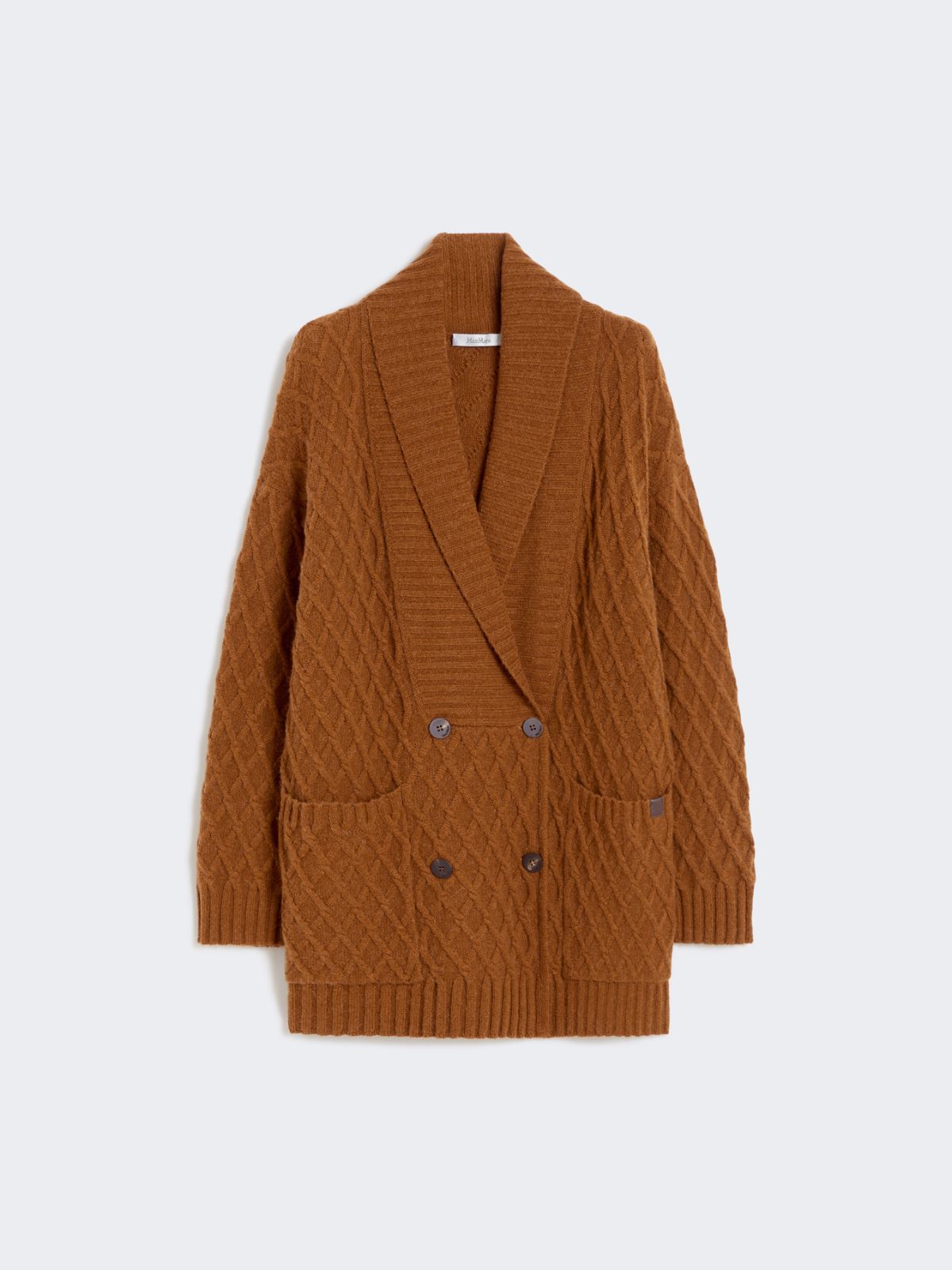 Doppelreihiger Cardigan aus Kamelhaargewebe - TERRAKOTTA - Max Mara - 9