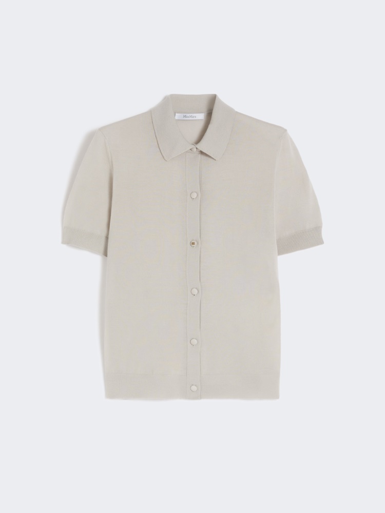 Slim-fit fine wool cardigan - BEIGE - Max Mara