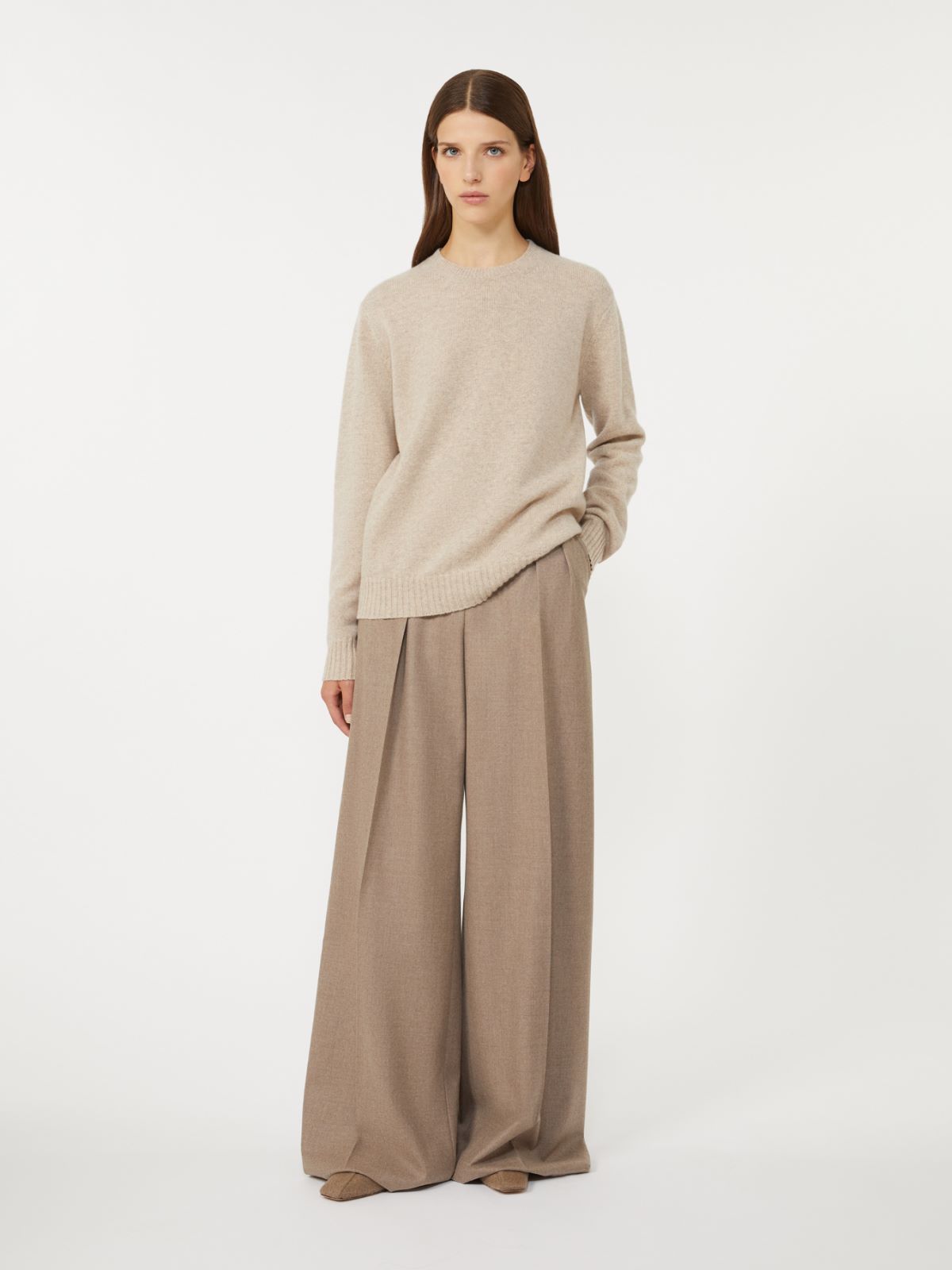 Cashmere crew-neck jumper - BEIGE - Max Mara