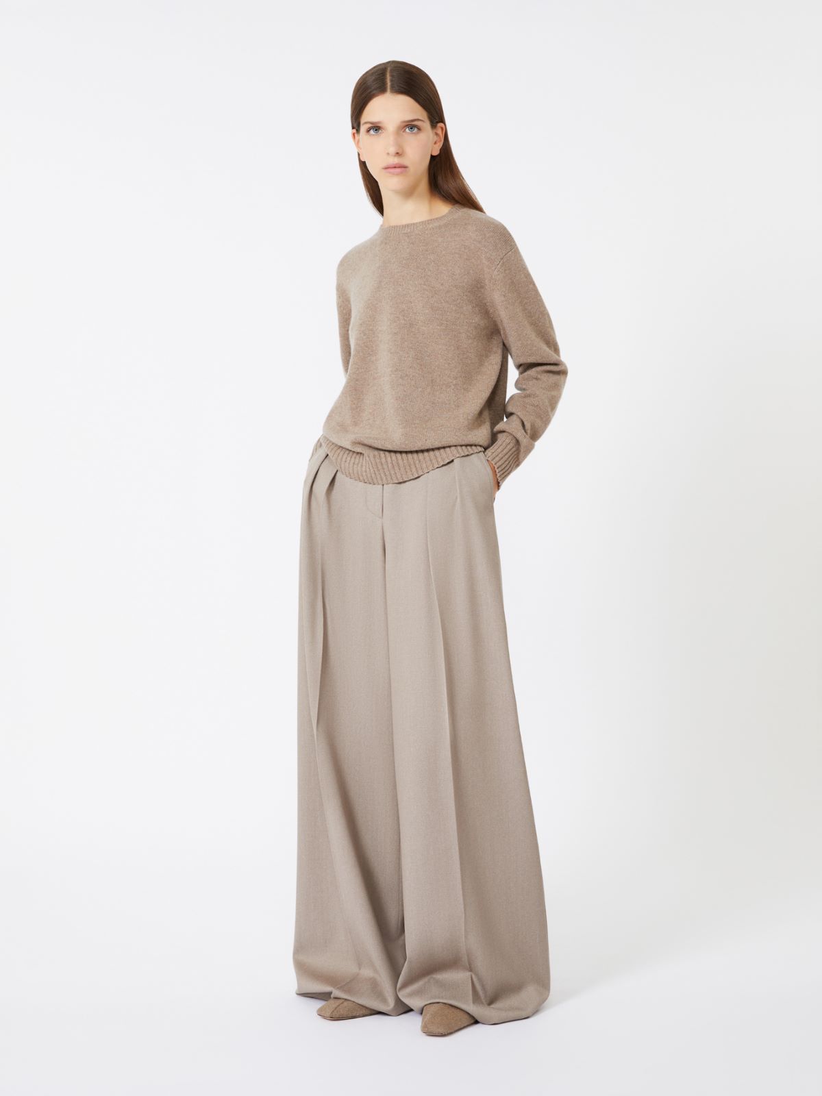 Jersey de cuello redondo de cachemira - CAMEL - Max Mara