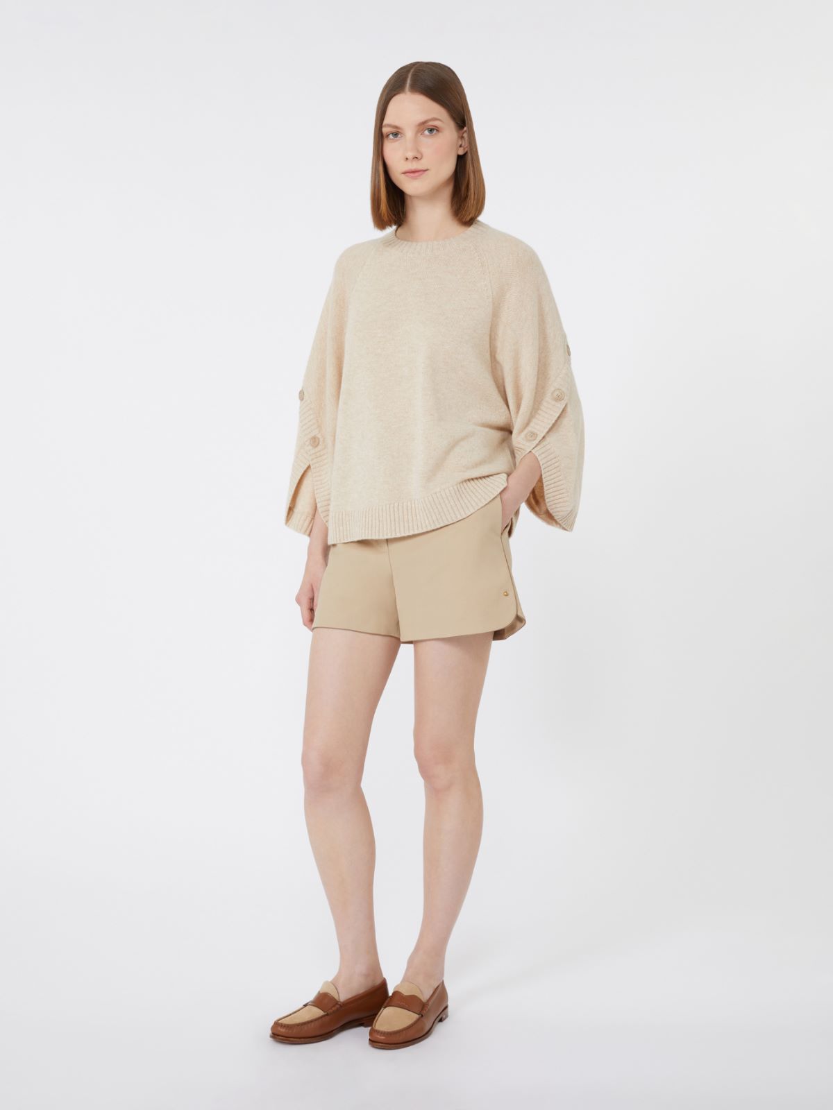 Oversized wool and cashmere sweater - SAND - Max Mara