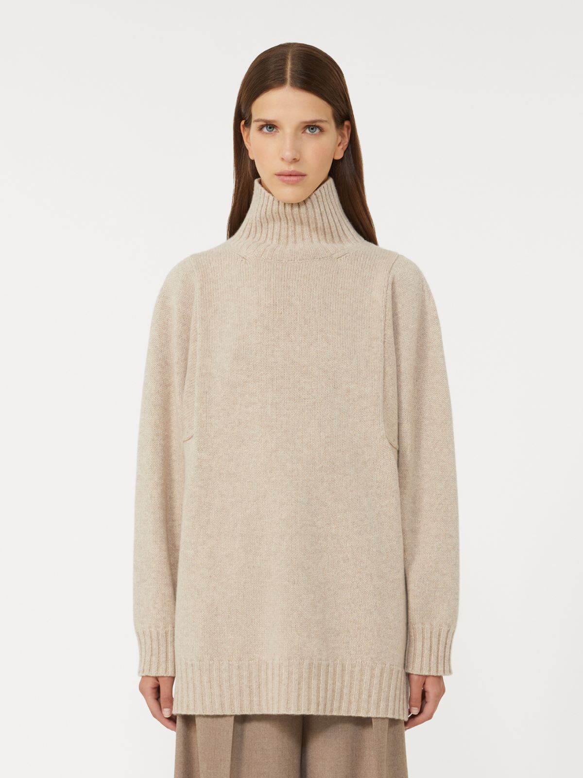 Oversized cashmere turtleneck - BEIGE - Max Mara - 2