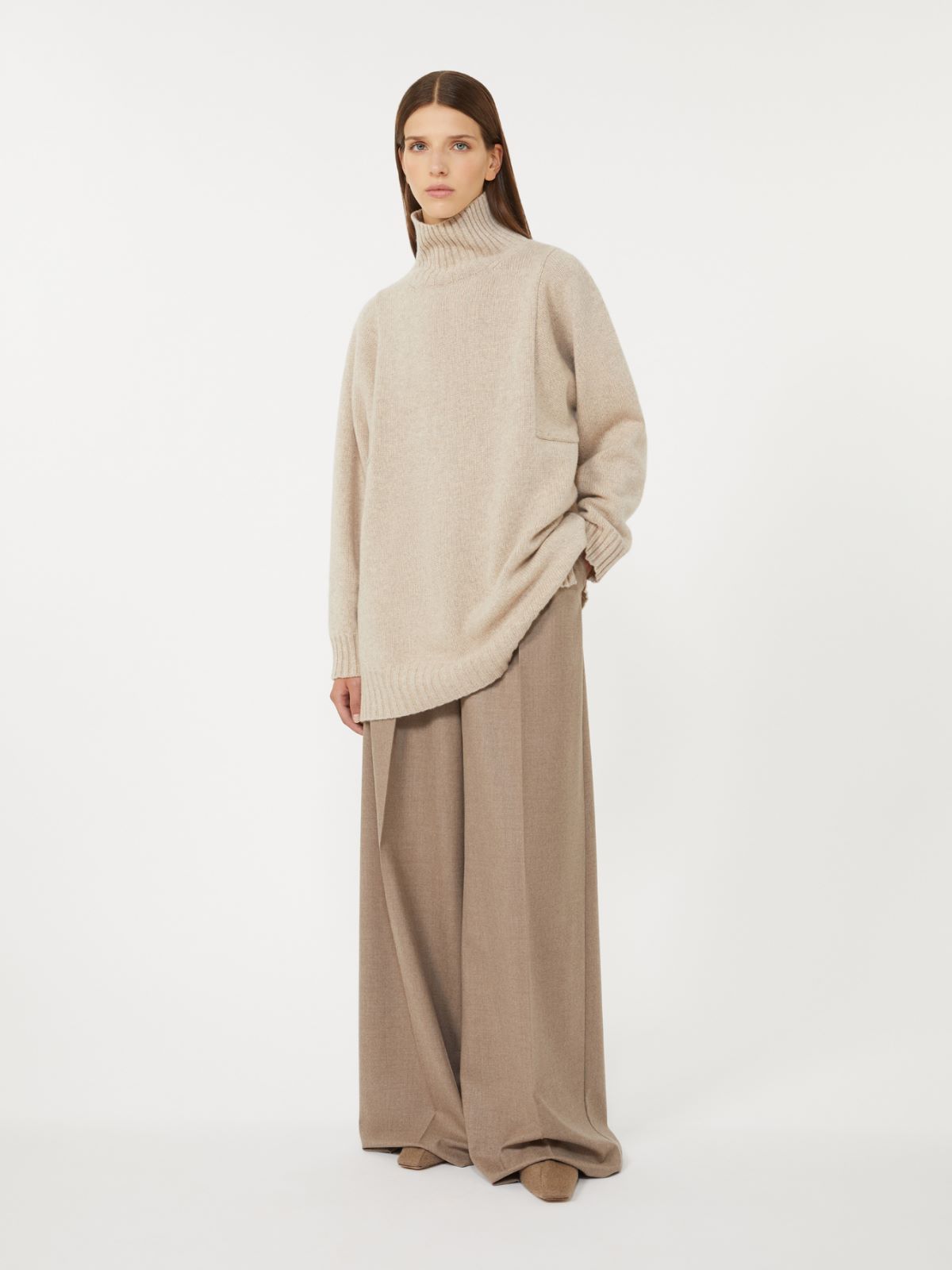 Oversized cashmere turtleneck - BEIGE - Max Mara