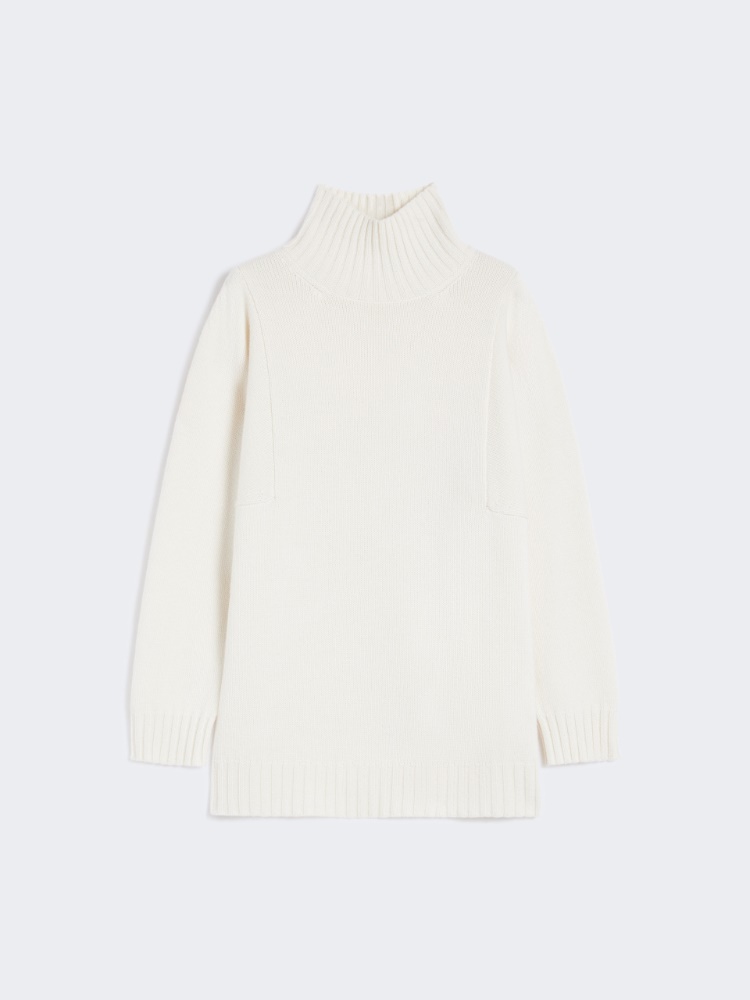 Oversized cashmere turtleneck - WHITE - Max Mara