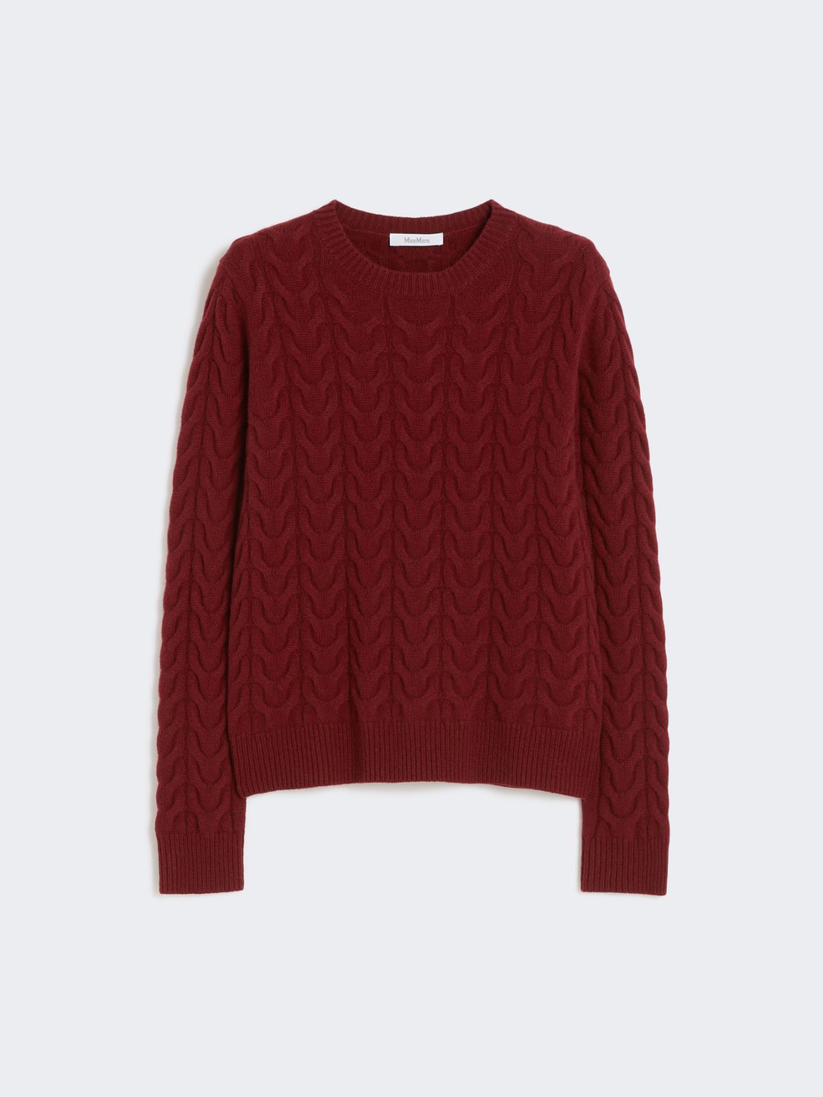 Dopasowany sweter z kaszmiru - MALINOWY - Max Mara - 10