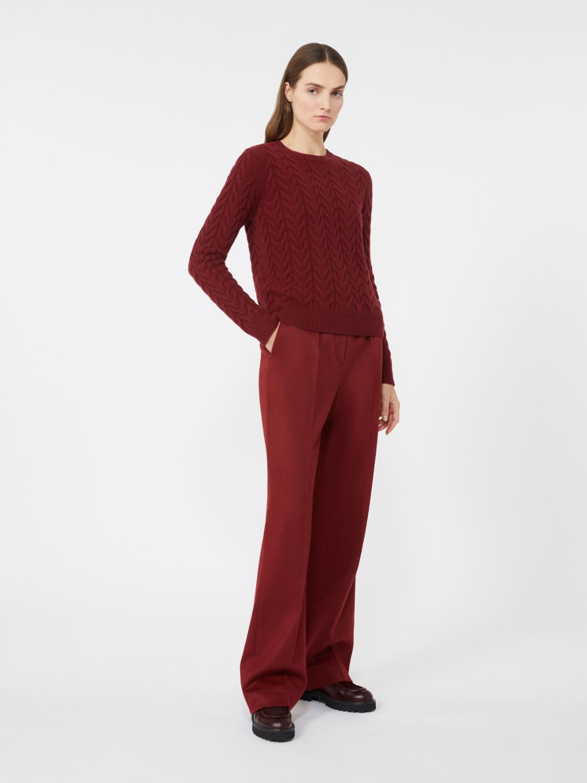 Slim-fit cashmere pullover - RASPBERRY - Max Mara