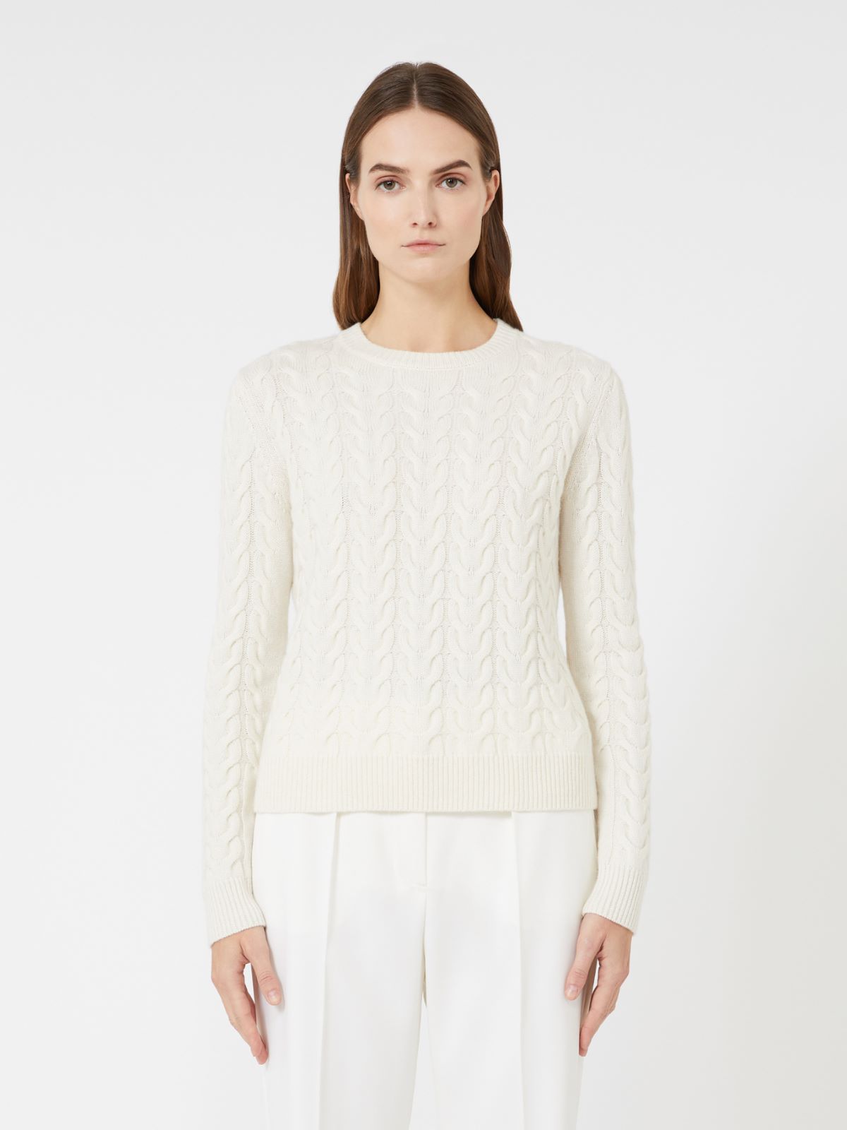 Pull-over slim en cachemire - BLANC - Max Mara - 2
