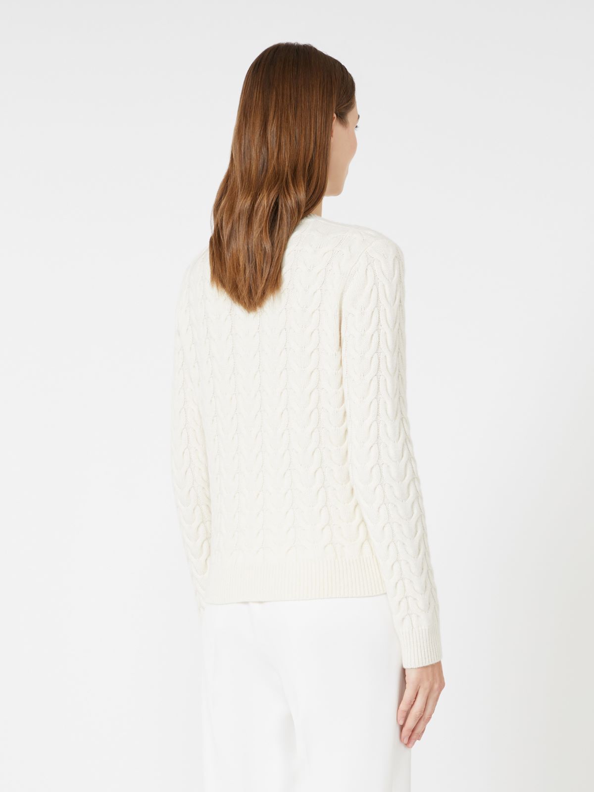 Pull-over slim en cachemire - BLANC - Max Mara - 3