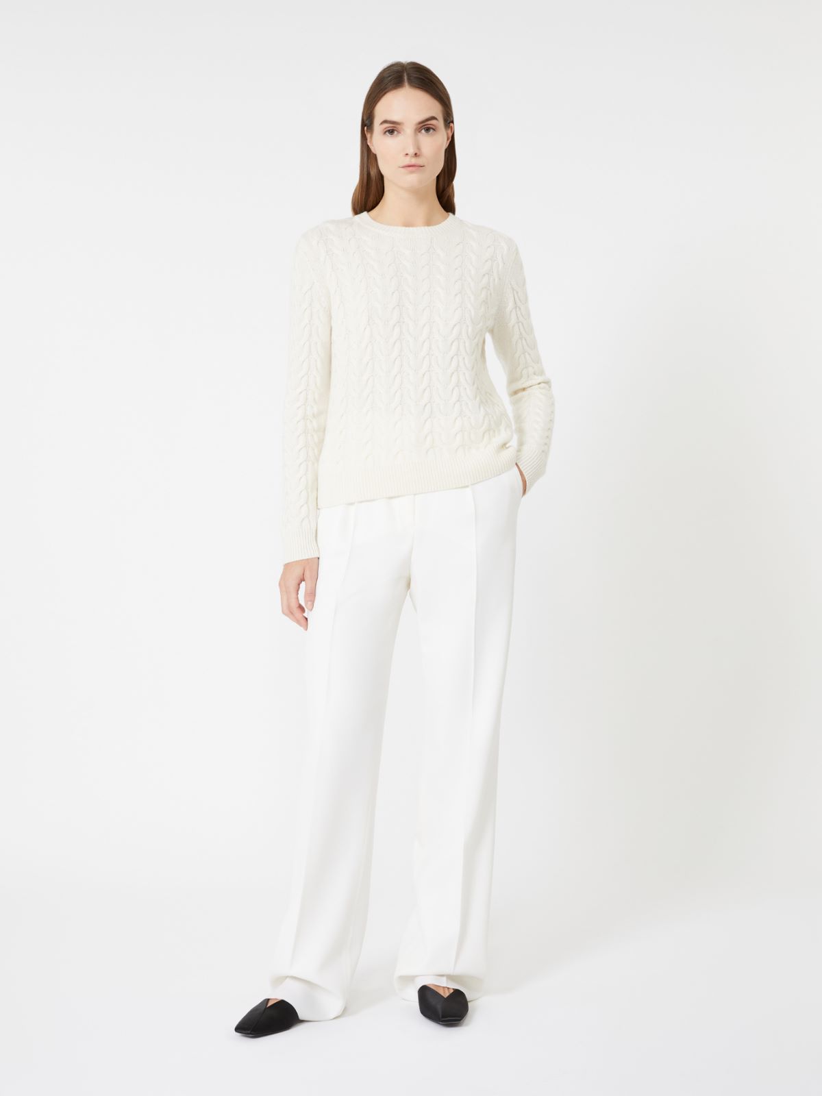 Pull-over slim en cachemire - BLANC - Max Mara