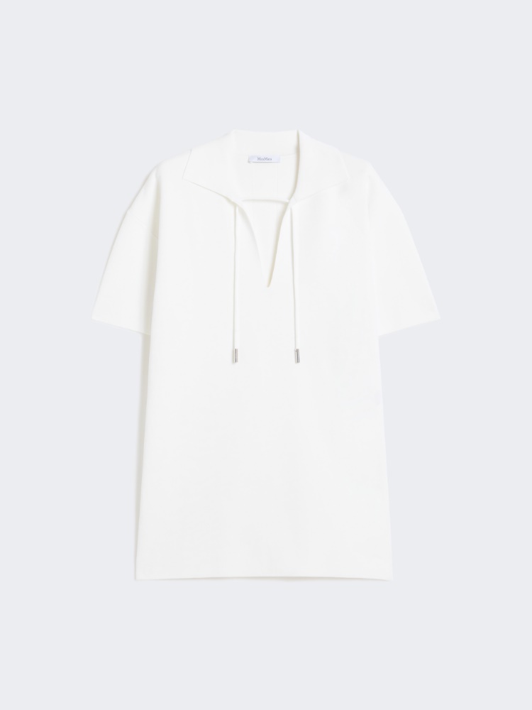 Viscose crêpe yarn blouse - WHITE - Max Mara
